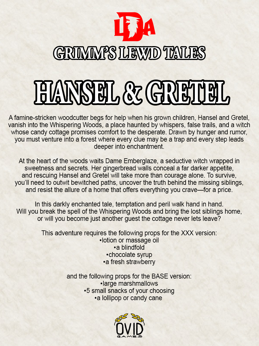 Grimm's Lewd Tales: Hansel and Gretel