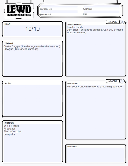 Character Sheet