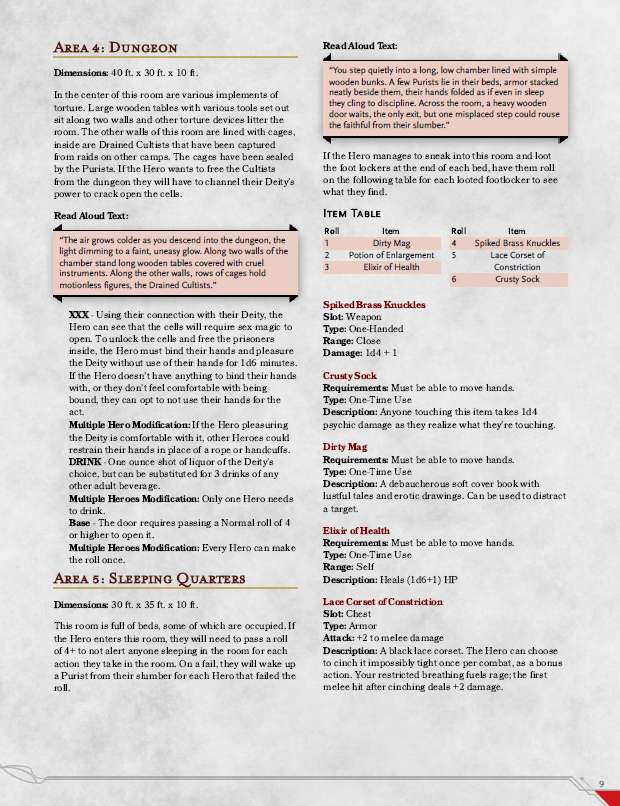 Seduction of Saints and Sinners: Lewd Dungeon Adventures Community Content