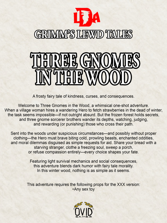 Grimm's Lewd Tales: Three Gnomes in the Wood
