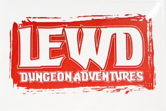 Lewd Dungeon Adventures Transparent Logo Sticker